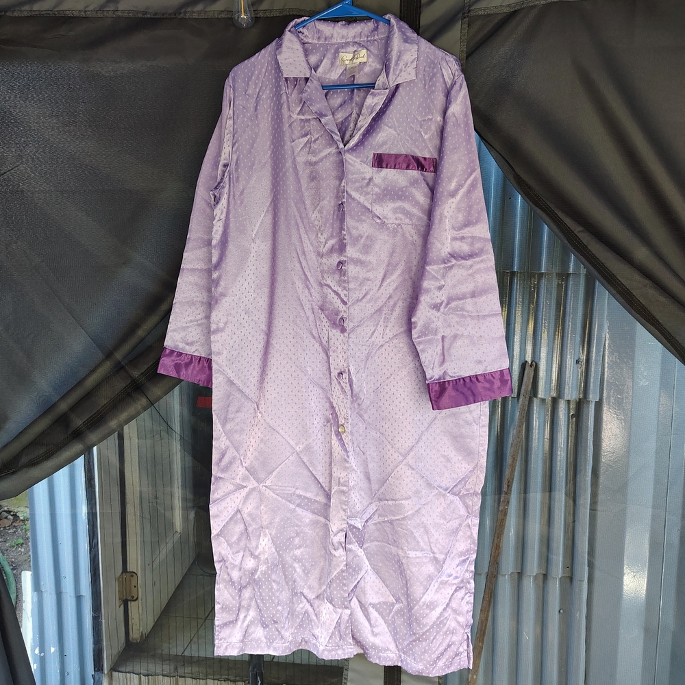 Luxurious Purple Satin Pajama Set